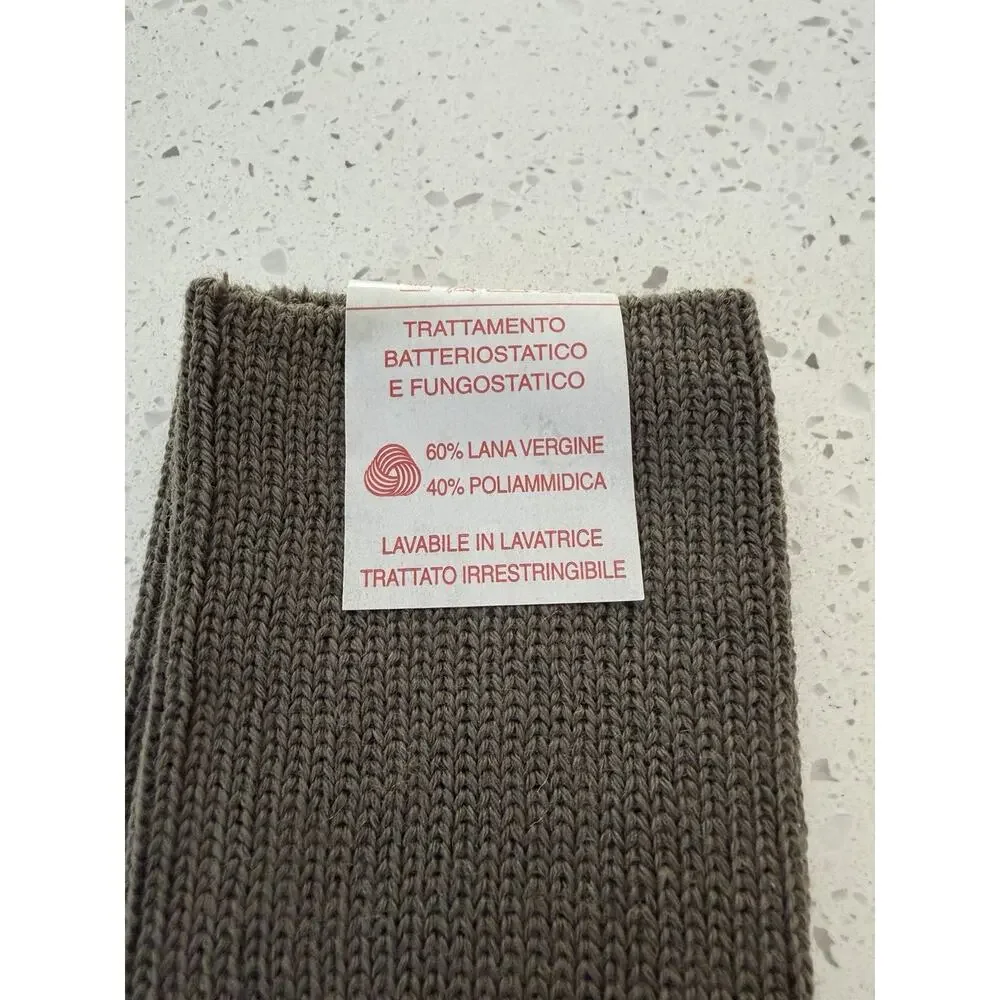 Italian Army Wool Leggings Gaiters Puttees Olive Green Virgin Wool NOS Size I